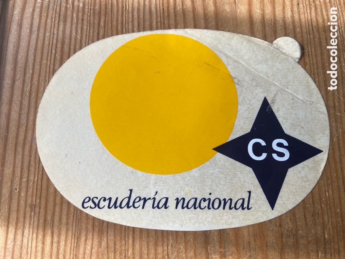 Pegatinas de colecci&oacute;n: ANTIGUA Y GRANDE PEGATINA ADHESIVO LUBRICANTES CS ESCUDERIA NACIONAL