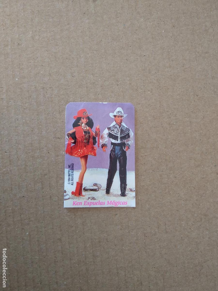 Pegatinas de colecci&oacute;n: KEN ESPUELAS MAGICAS CROMO CHICLE BARBIE
