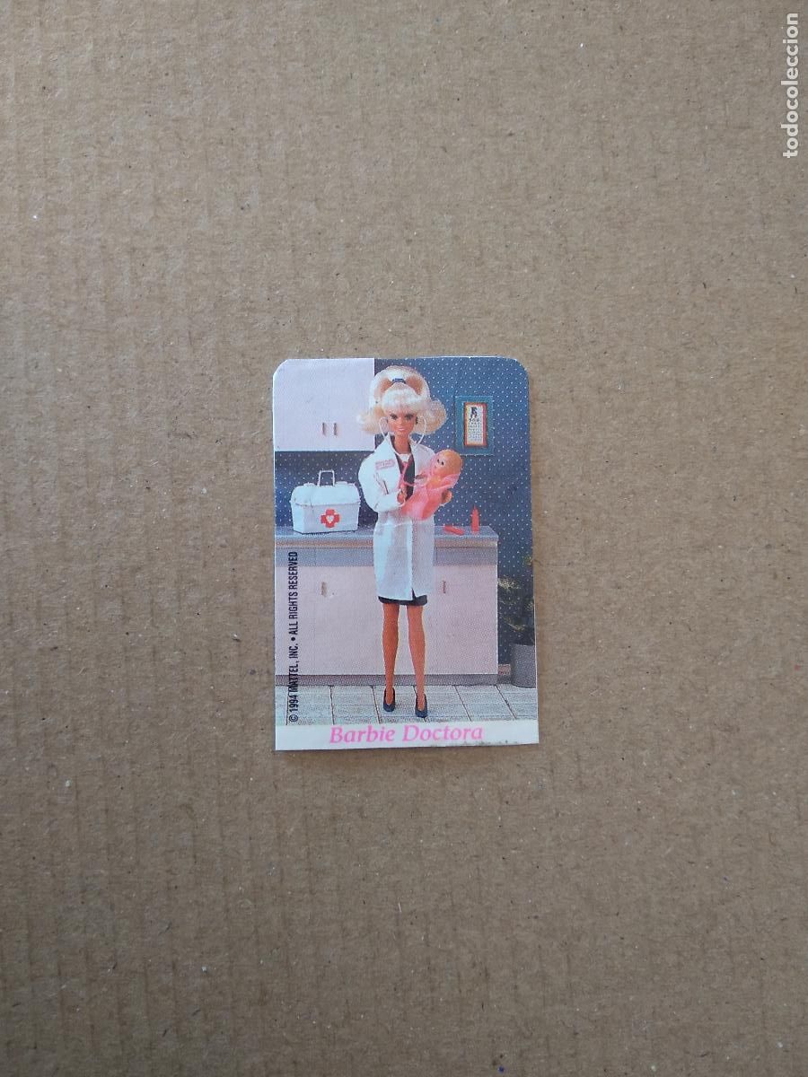 Pegatinas de colecci&oacute;n: BARBIE DOCTORA CROMO CHICLE BARBIE