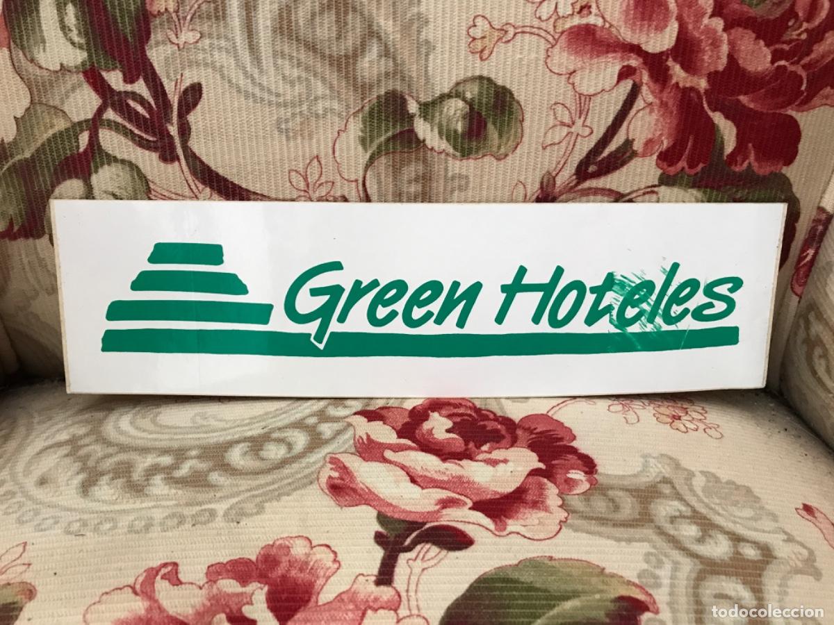 Pegatinas de colecci&oacute;n: PEGATINA. GREEN HOTELES. MEDIDAS: 28 X 7,5CM