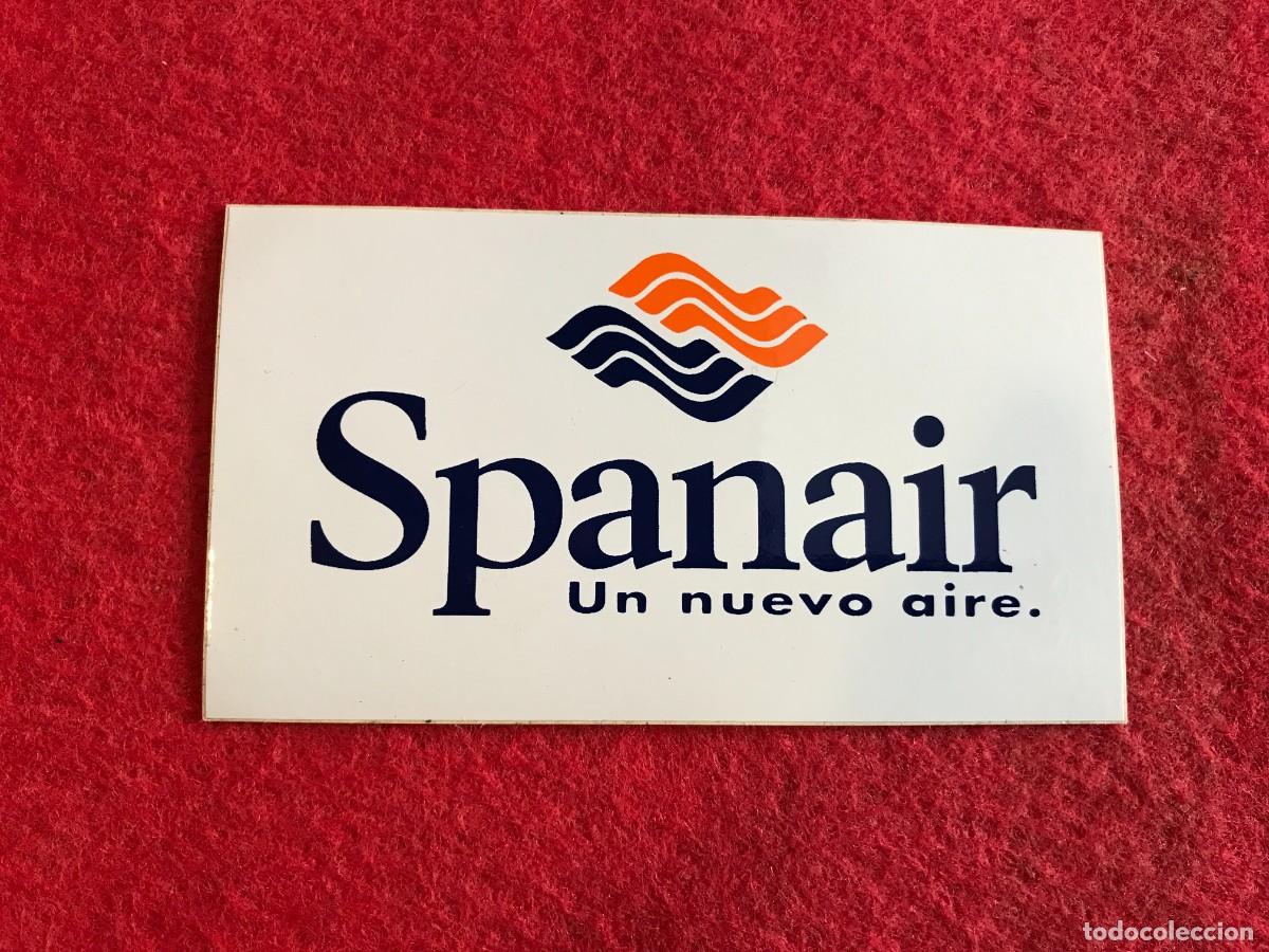 Autocollants de collection: PEGATINA. SPANAIR, UN NUEVO AIRE. 12 X 7CM