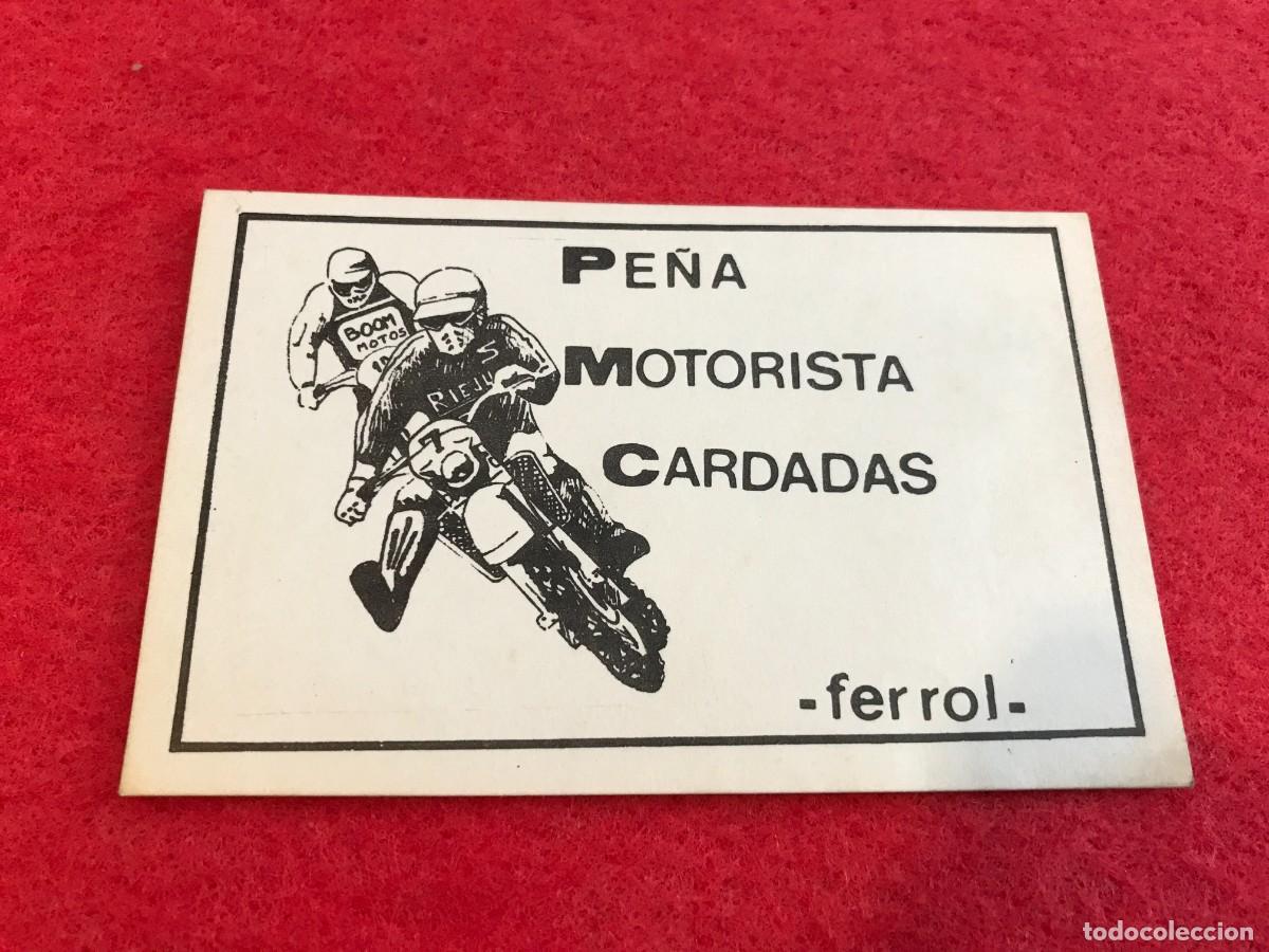 Autocollants de collection: PEGATINA. PE&Ntilde;A MOTORISTA CARDADAS. FERROL. 11 X 7CM