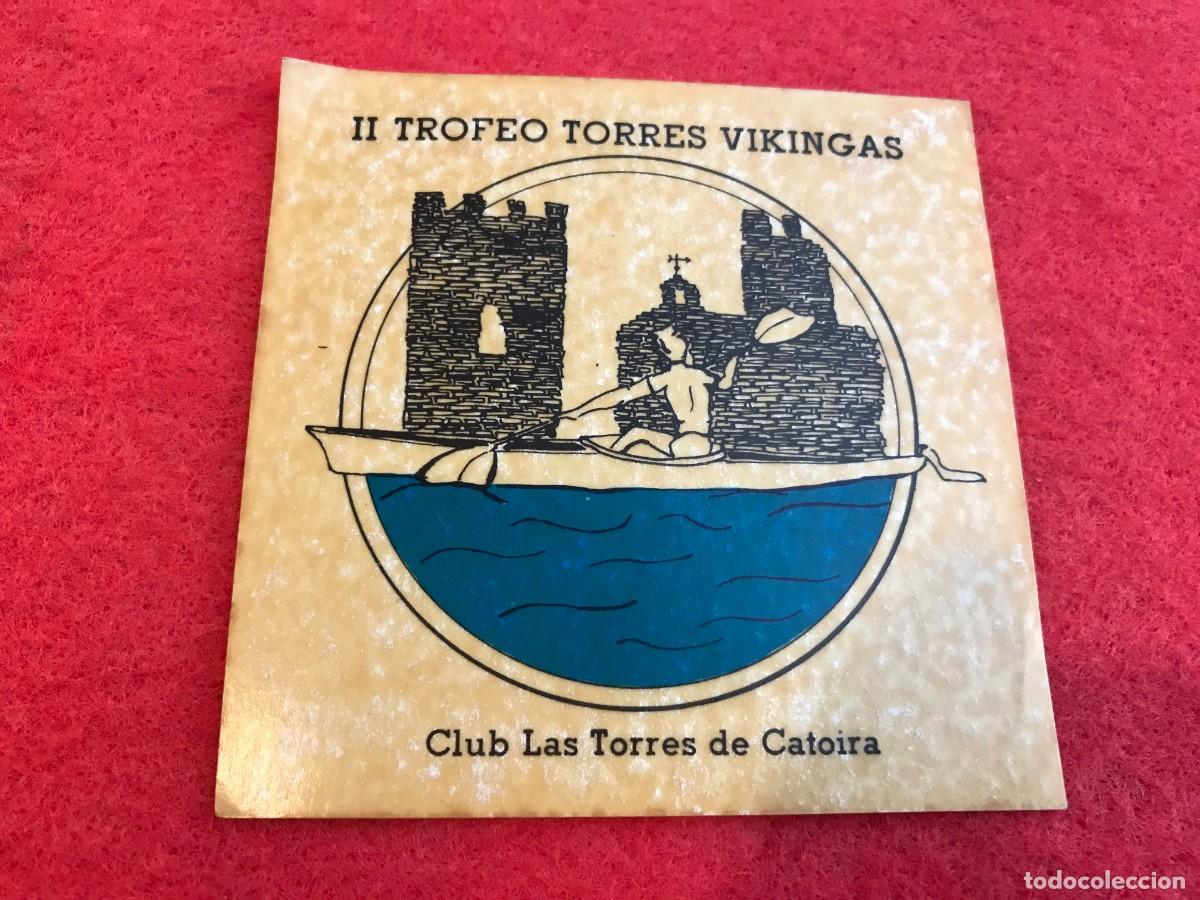 Autocollants de collection: PEGATINA. II TROFEO TORRES VIKINGAS. CLUB LAS TORRES DE CATOIRA. 9 X 9CM