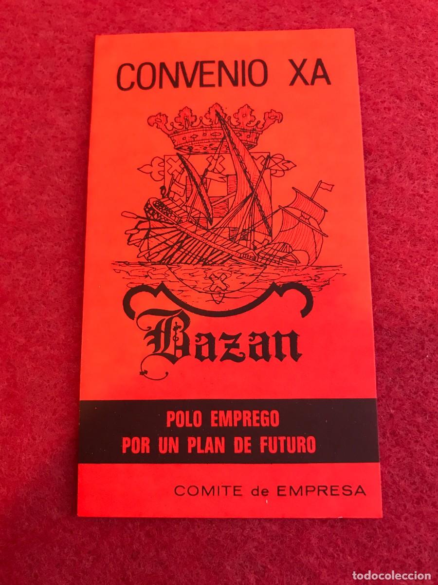 Autocolantes de cole&ccedil;&atilde;o: PEGATINA. BAZ&Aacute;N. CONVENIO XA. COMIT&Eacute; DE EMPRESA. FERROL. 12 X 6,5CM