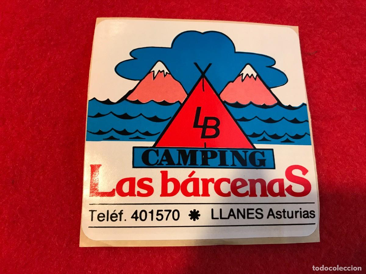 Adesivi di collezione: PEGATINA. CAMPING LAS B&Aacute;RCENAS. LLANES-ASTURIAS. 10 X 10CM
