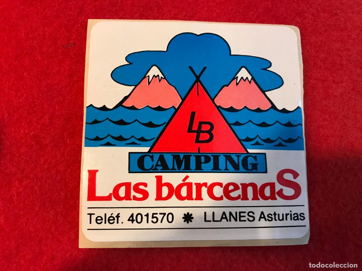 Adesivi di collezione: PEGATINA. CAMPING LAS B&Aacute;RCENAS. LLANES-ASTURIAS. 10 X 10CM
