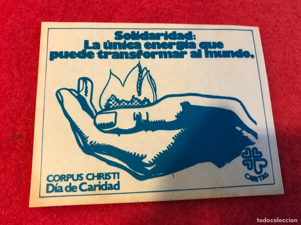 Autocollants de collection: PEGATINA. CORPUS CHRISTI, D&Iacute;A DE CARIDAD. C&Aacute;RITAS. 10,5 X 8CM