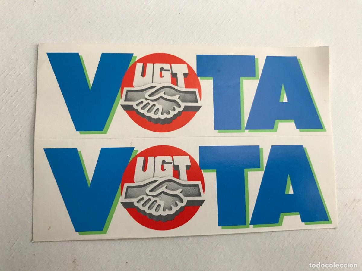 Pegatinas de colecci&oacute;n: PEGATINA. VOTA UGT. 12,5 X 8CM