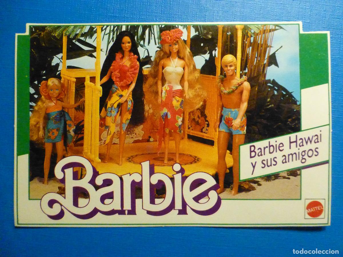 Pegatinas de colecci&oacute;n: Pegatina - Adhesivo - Barbie Hawai y sus amigos - 12 X 8 cm - A&ntilde;os 1980&acute;s - Matel
