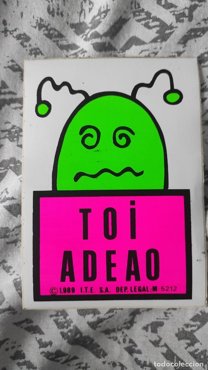 Pegatinas de colecci&oacute;n: Pegatina Toi Adeao con trasera