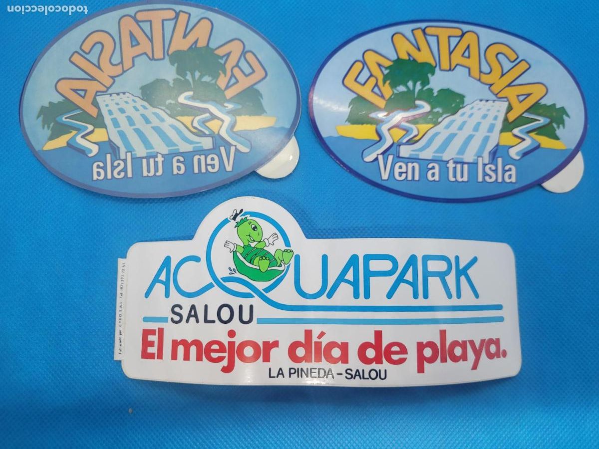 Pegatinas de colecci&oacute;n: PEGATINAS PAQRUES ACUATICOS ISLA FANTASIA ACQUAPARK SALOU