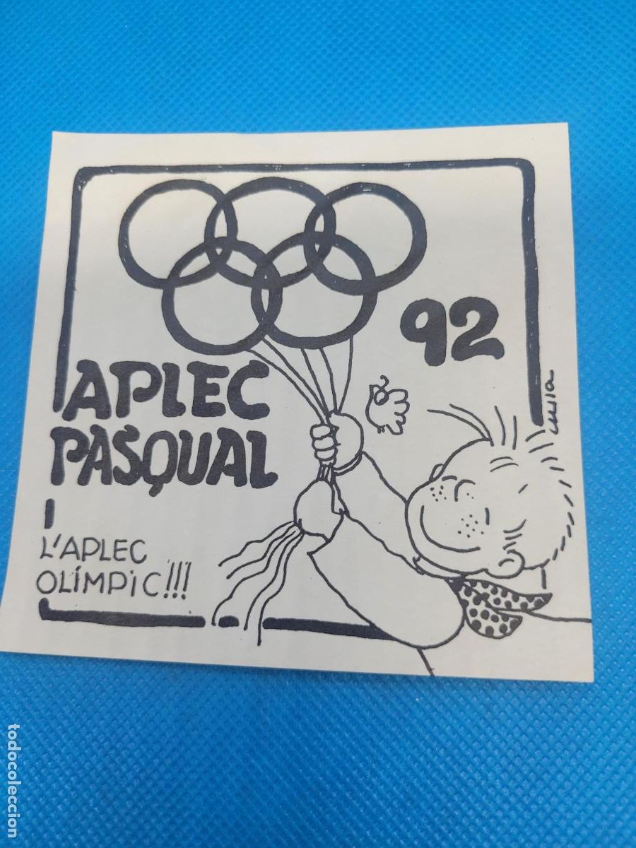 Pegatinas de colecci&oacute;n: PEGATINA APLEC PASQUAL APLEC OLIMPIC 92 - Foto 1