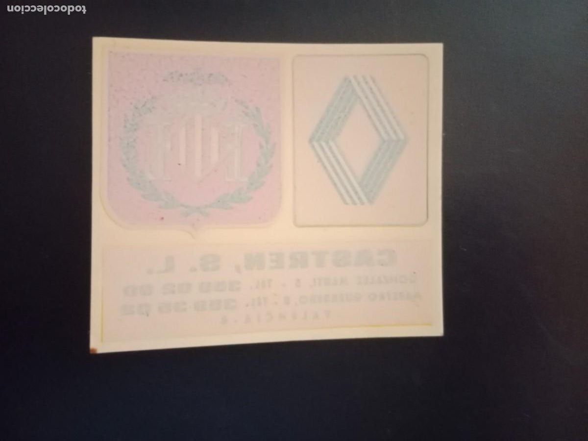 Pegatinas de colecci&oacute;n: PEGATINA ADHESIVO PARA CRISTAL TRANSPARENTE - CASTREN SL CONCESIONARIO OFICIAL RENAULT VALENCIA