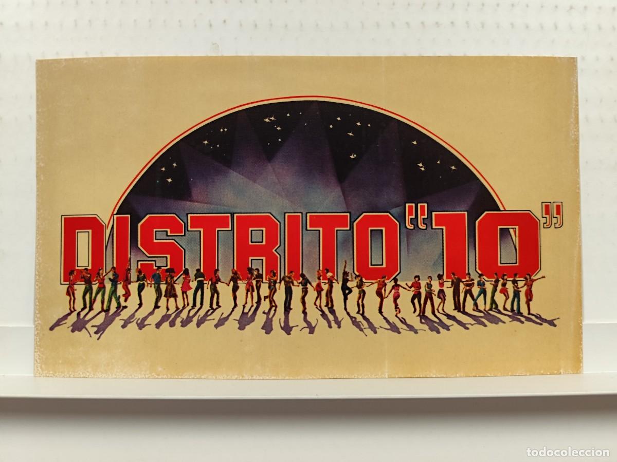 Autocollants de collection: DISCOTECA DISTRITO 10 VALENCIA PEGATINA A&Ntilde;OS 80 - 24 X 15 CM - NUNCA PEGADA, CON SU PROTECCION