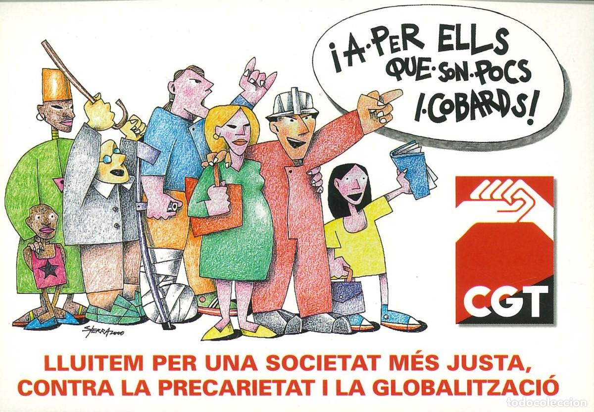 Sammlung von Aufklebern: PEGATINA - ADHESIVO - POLITICA - SINDICATO - CGT - A PER ELLS QUE SON POCS Y COBARDS