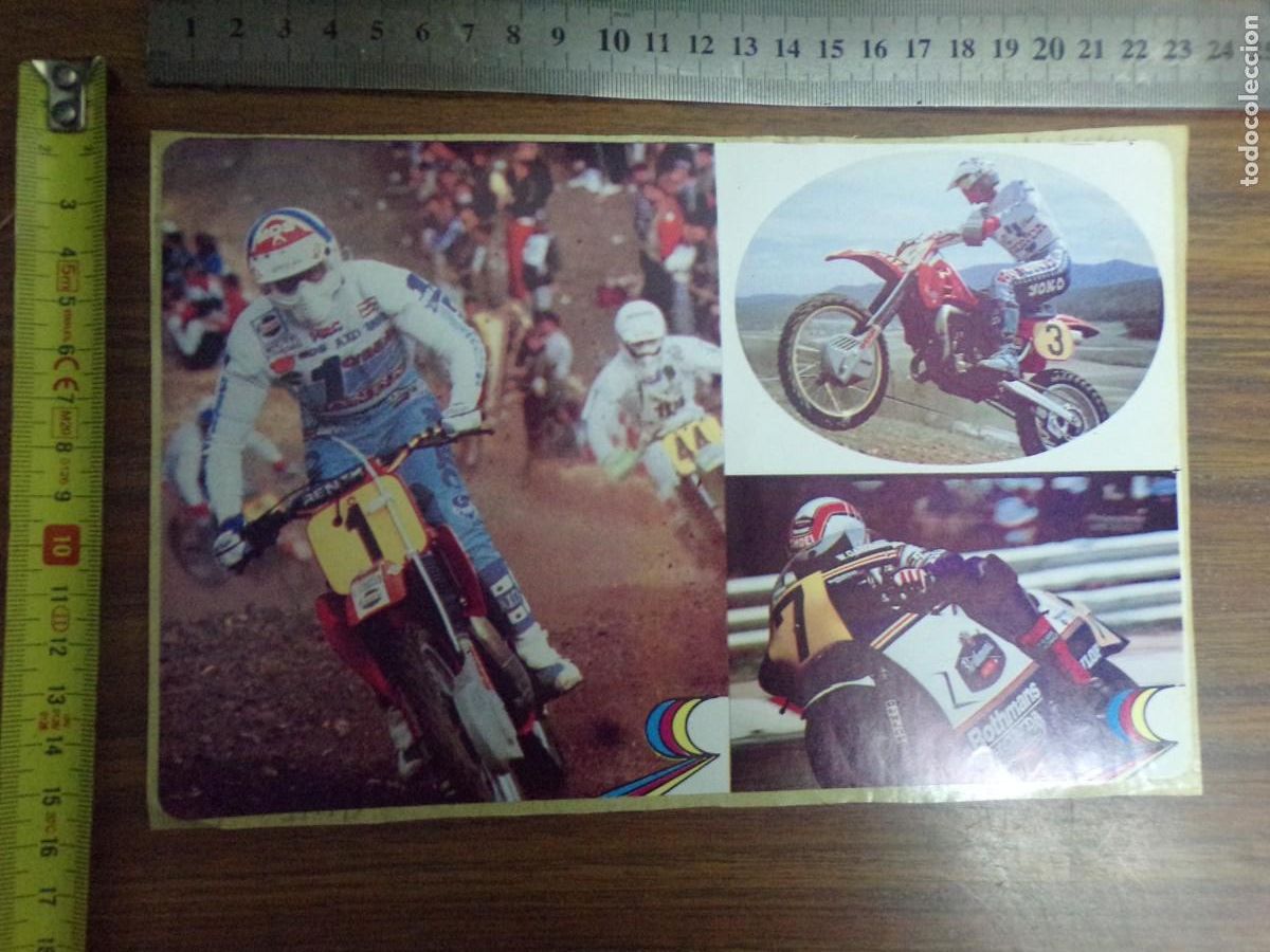 Collection stickers: pegatina adhesivo con su trasera. motos