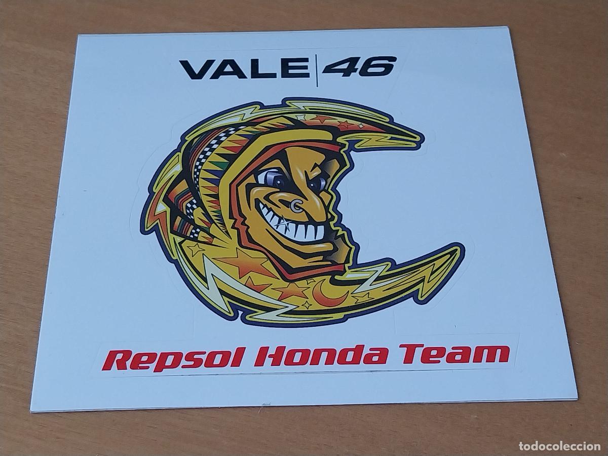 Pegatinas de colecci&oacute;n: VALENTINO ROSSI VALE 46 REPSOL HONDA TEAM PEGATINA SIN USO ORIGINAL VINTAGE 12,5X11,5CMS