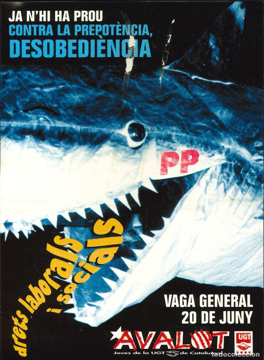 Pegatinas de colecci&oacute;n: PEGATINA - ADHESIVO - POLITICA - SINDICATO - UGT - AVALOT - JOVES CATALUNYA - VAGA GENERAL 20 JUNY