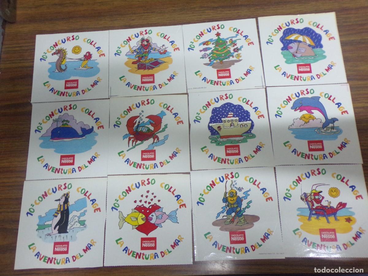Pegatinas de colecci&oacute;n: lote de 12 pegatinas Chocolates nestle. La aventura del mar.