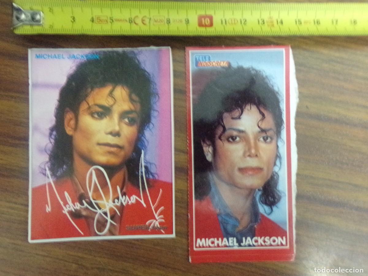 Pegatinas de colecci&oacute;n: Lote de 2 pegatinas de Michael Jackson. Con su trasera - Foto 1