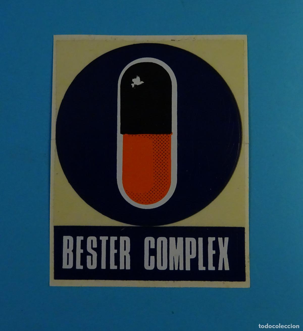 Pegatinas de colecci&oacute;n: PEGATINA PUBLICIDAD DE BESTER COMPLEX - Foto 1