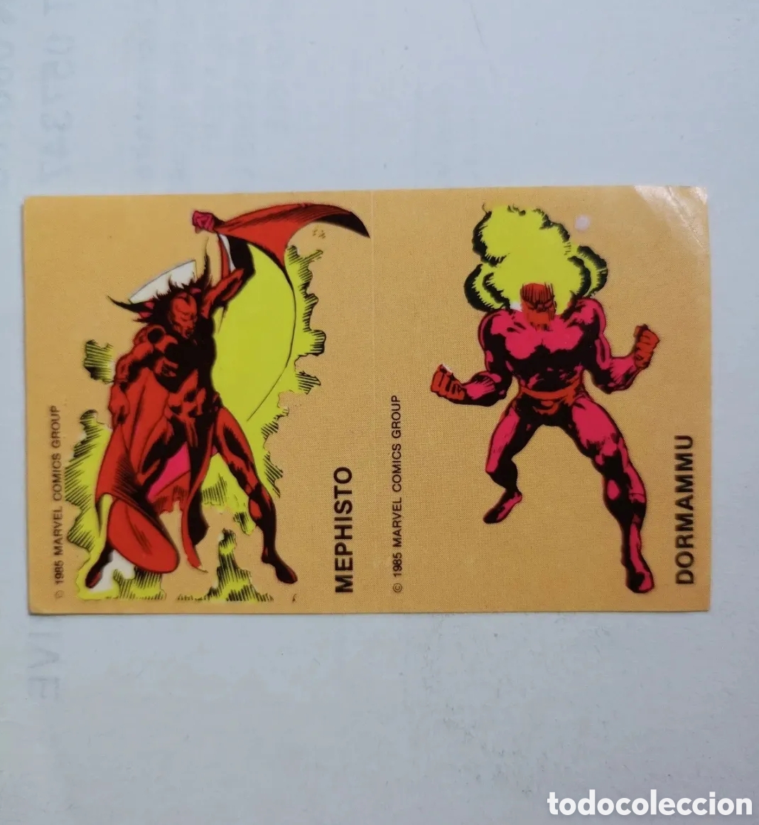 Autocollants de collection: Cromo pegatina Marvel comics 1985 Mephisto dormammu
