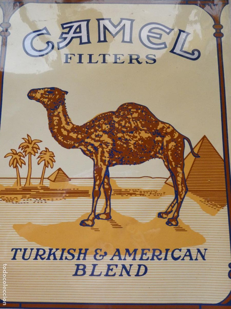 Adesivi di collezione: GRAN PEGATINA DE TABACO CIGARRILLOS. CAMEL TURKISH AND AMERICAN BLEND. 30CM