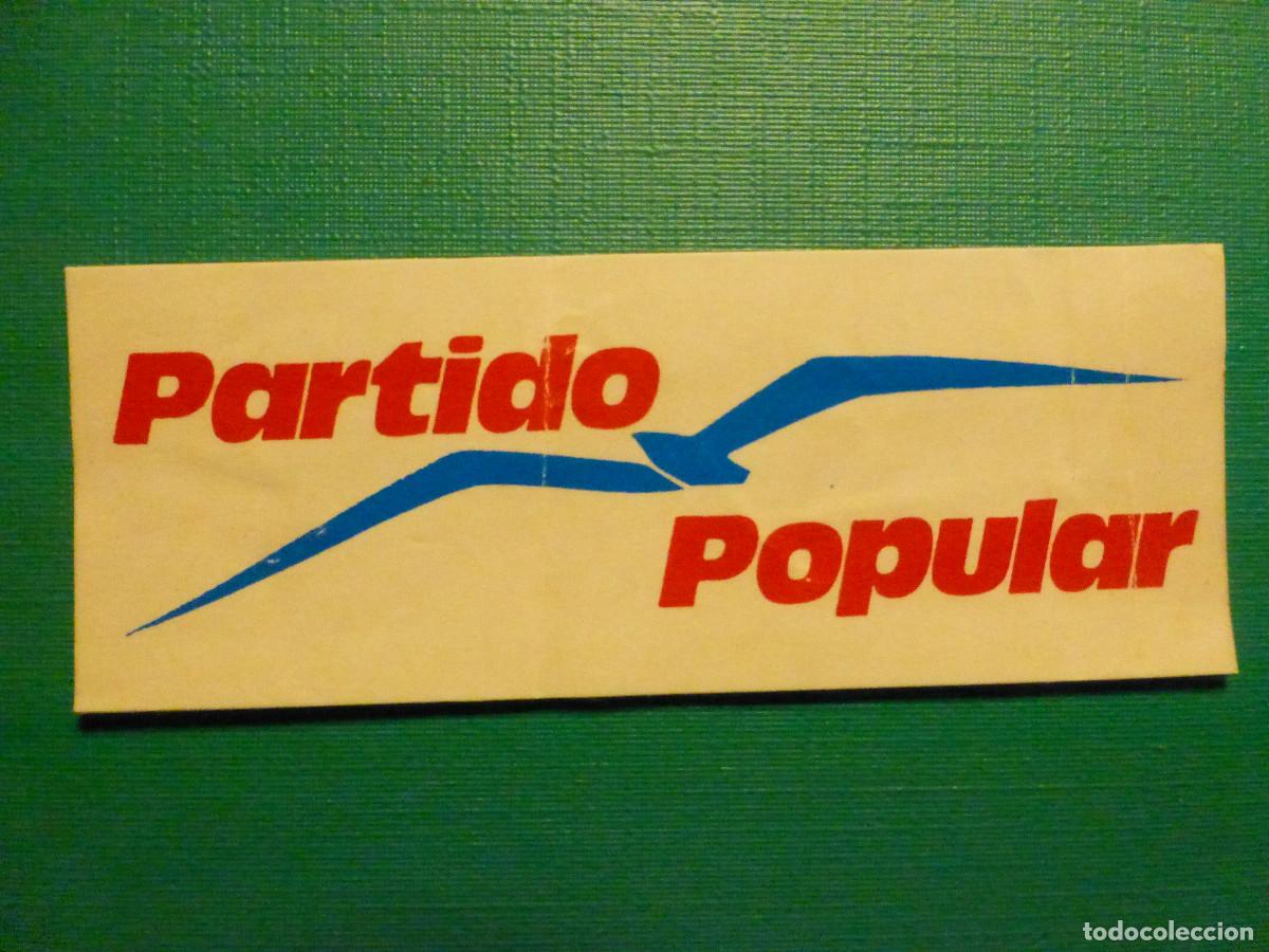 Pegatinas de colecci&oacute;n: Pegatina Politico Sindical - Partido Popular - 8 x 3 cm