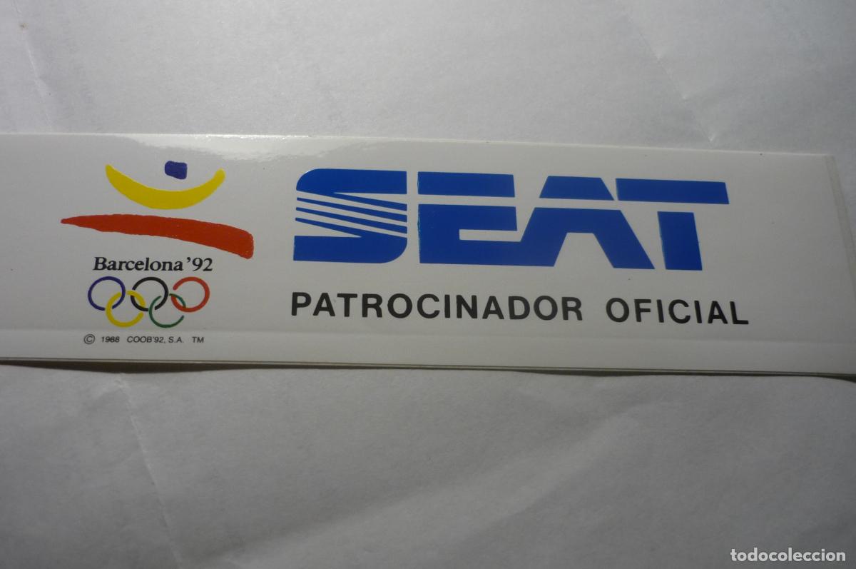 Pegatinas de colecci&oacute;n: PEGATINA SEAT PATROCINADOR OFICIAL BARCELONA 92