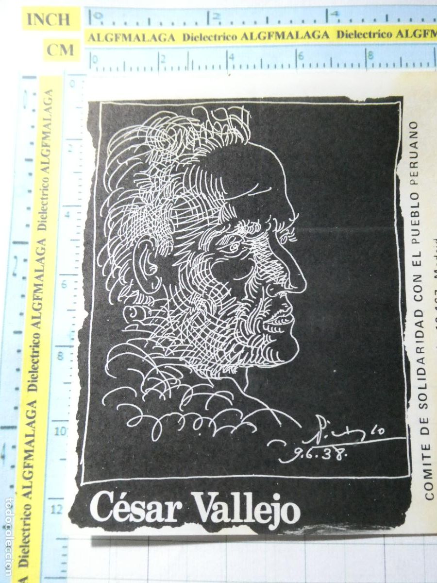 Autocollants de collection: PEGATINA POL&Iacute;TICO SINDICAL. COMIT&Eacute; SOLIDARIDAD CON EL PUEBLO PERUANO PERU CESAR VALLEJO . 214