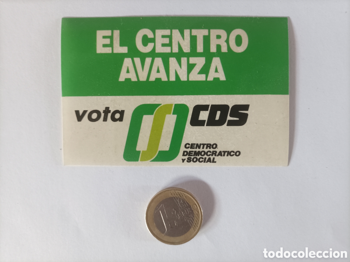 Pegatinas de colecci&oacute;n: CDS. EL CENTRO AVANZA. PEGATINA. NUEVA. - Foto 2