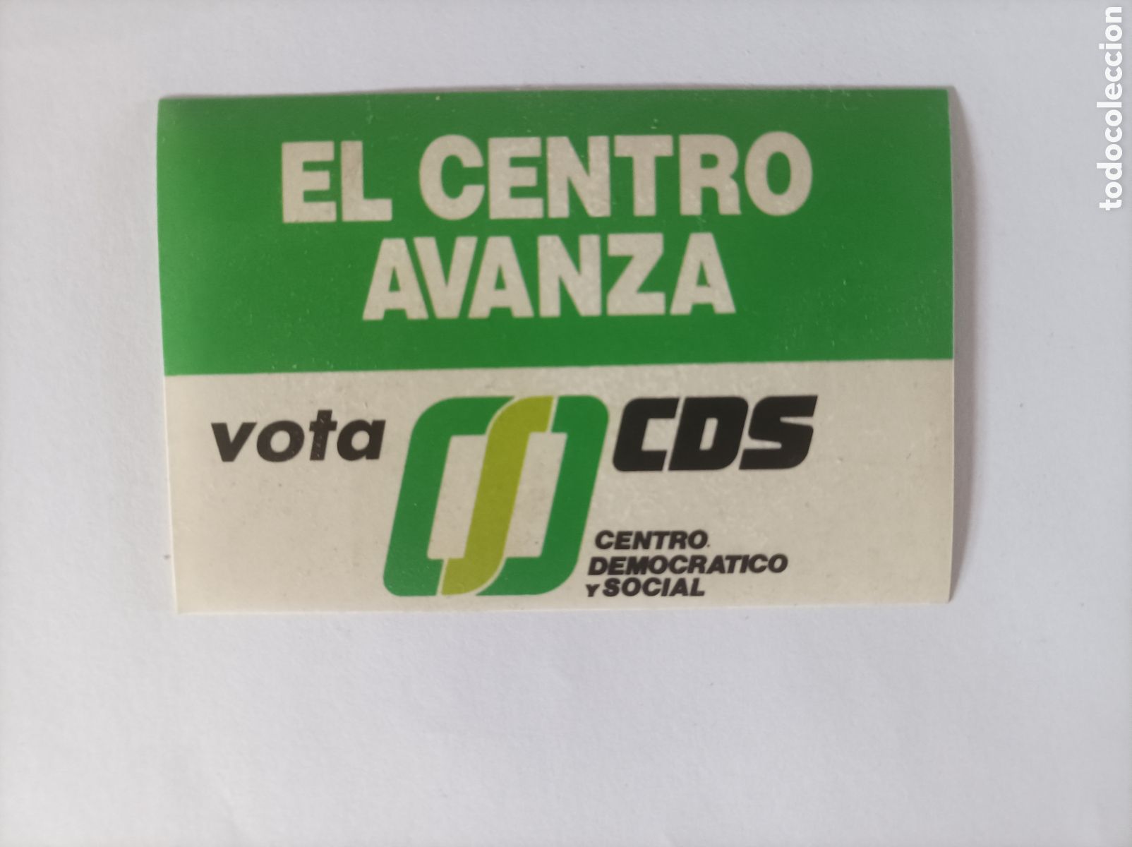 Pegatinas de colecci&oacute;n: CDS. EL CENTRO AVANZA. PEGATINA. NUEVA. - Foto 1