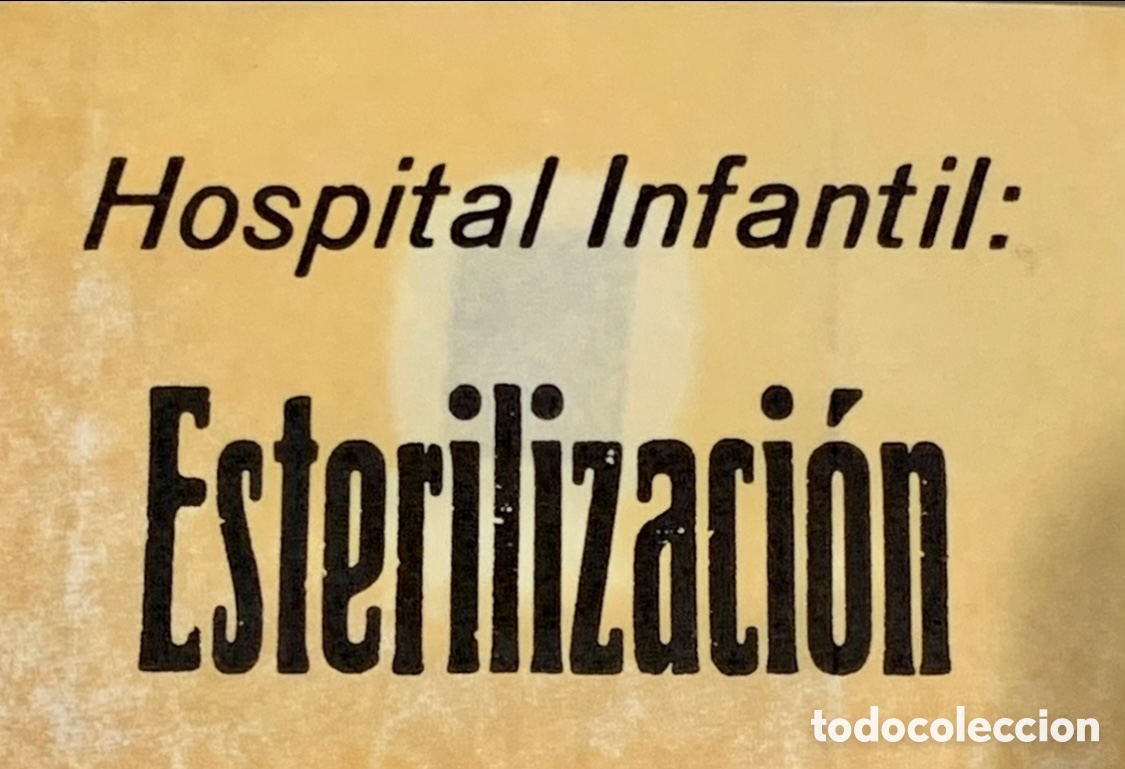Sammlung von Aufklebern: Pegatina. Identificaci&oacute;n de Servicios Hospitalarios. Murcia. A&ntilde;os 80.