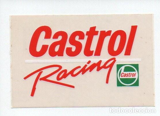Autocolantes de cole&ccedil;&atilde;o: PEGATINA O ADHESIVO, CASTROL RACING (LINEA BLANCA). 8,5 X 5,5 CM.