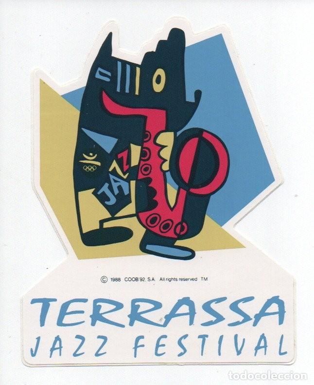 Adesivi di collezione: PEGATINA O ADHESIVO, TERRASSA - JAZZ FESTIVAL 1988. COOB'92. 12 X 9,5 CM.