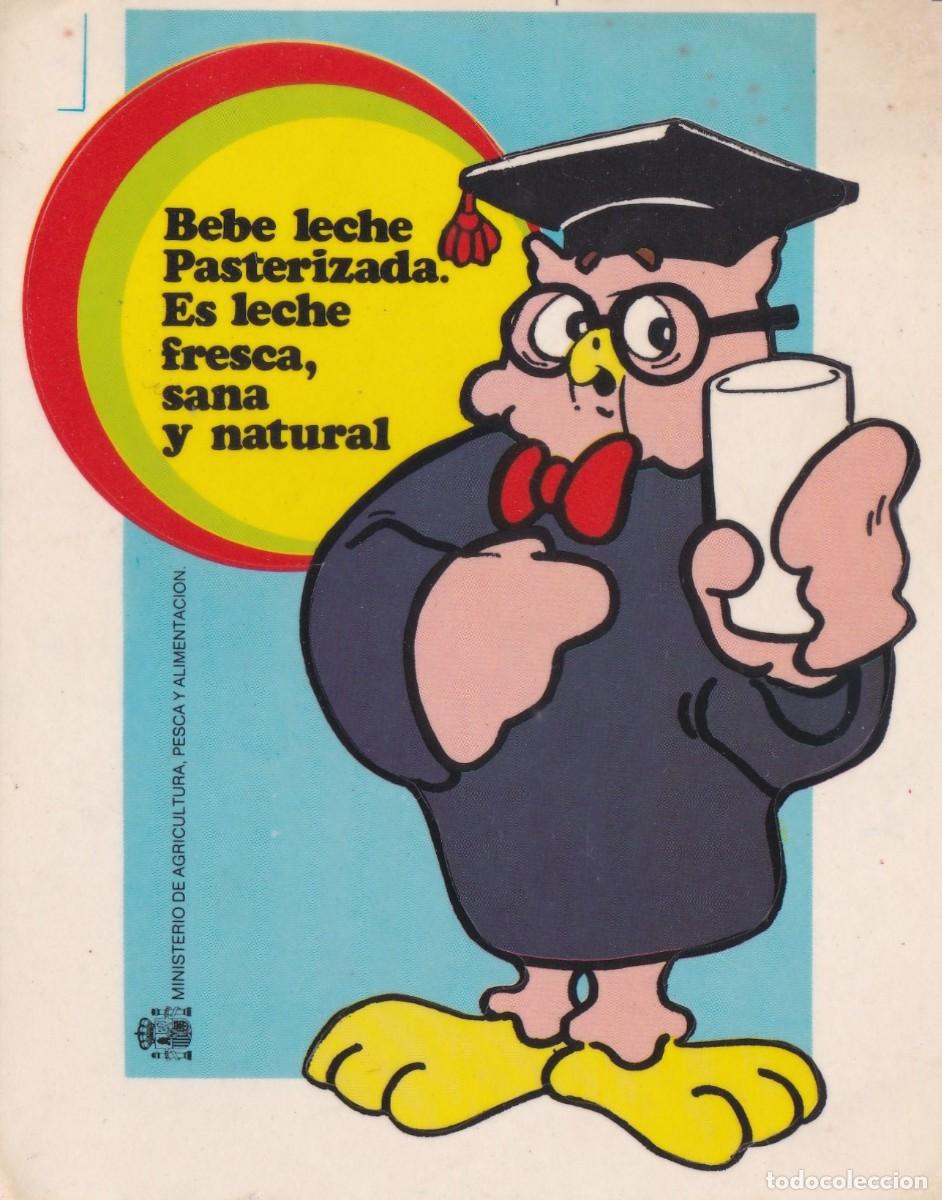 Adesivi di collezione: PEGATINA MINISTERIO DE AGRICULTURA, PESCA Y ALIMENTACI&Oacute;N. BEBE LECHE PASTEURIZADA. ES LECHE FRESCA