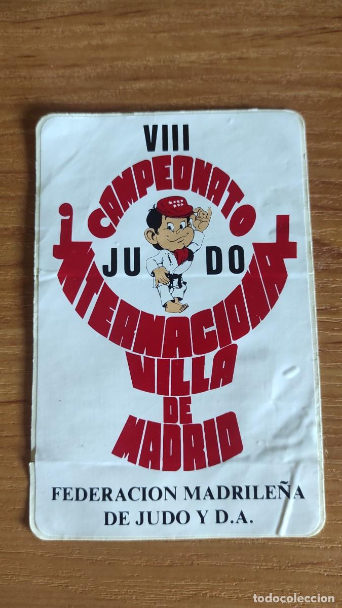 Collection stickers: Pegatina VIII campeonato internacional de judo Villa de Madrid