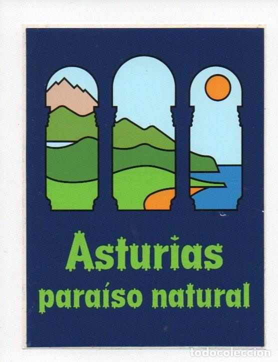 Sammlung von Aufklebern: ADHESIVO O PEGATINA, ASTURIAS - PARAISO NATURAL. 7,3 X 1 CM.