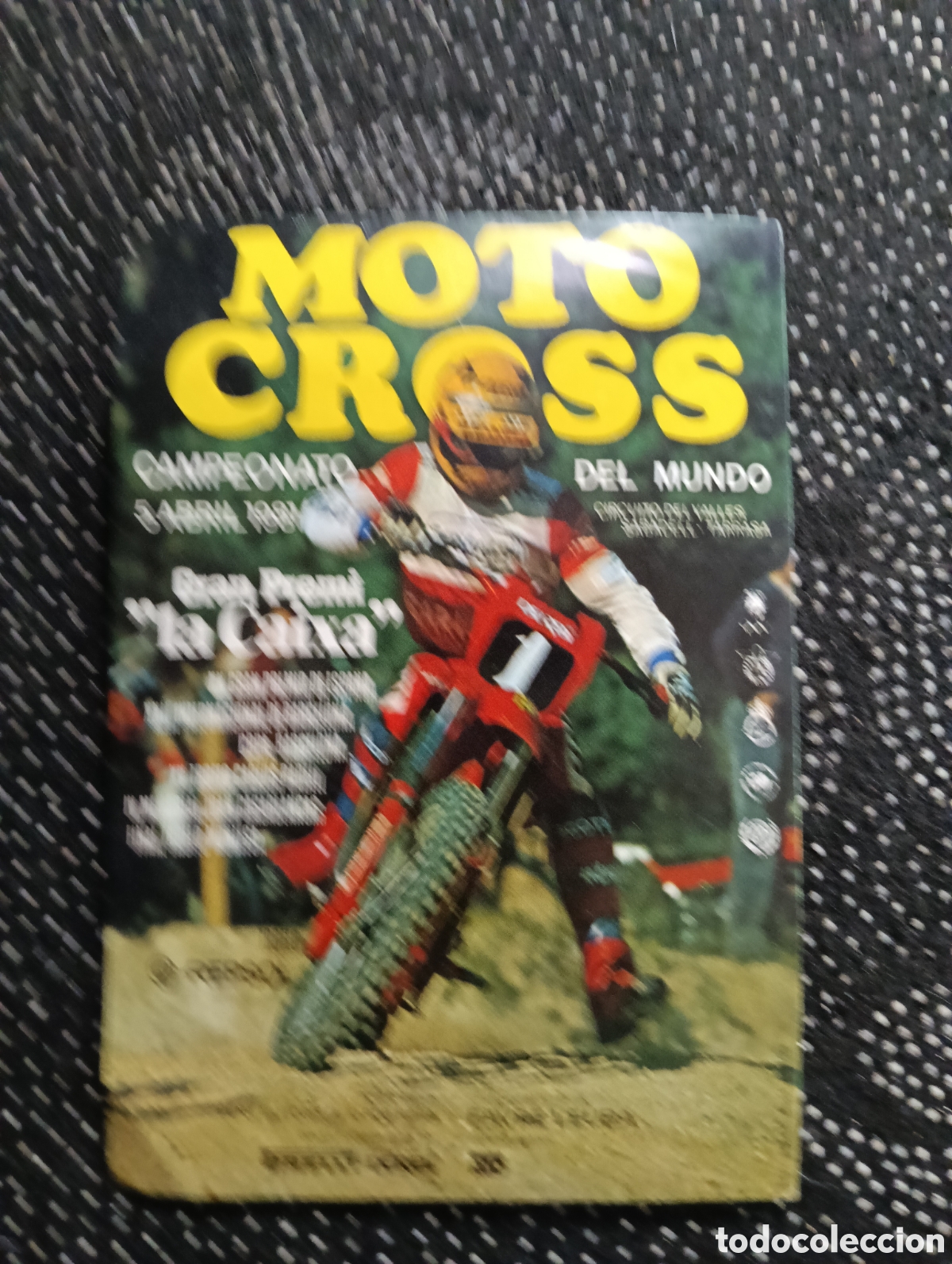 Autocollants de collection: Pegatina de Moto Cross campeonato del mundo 5 de Abril de 1981