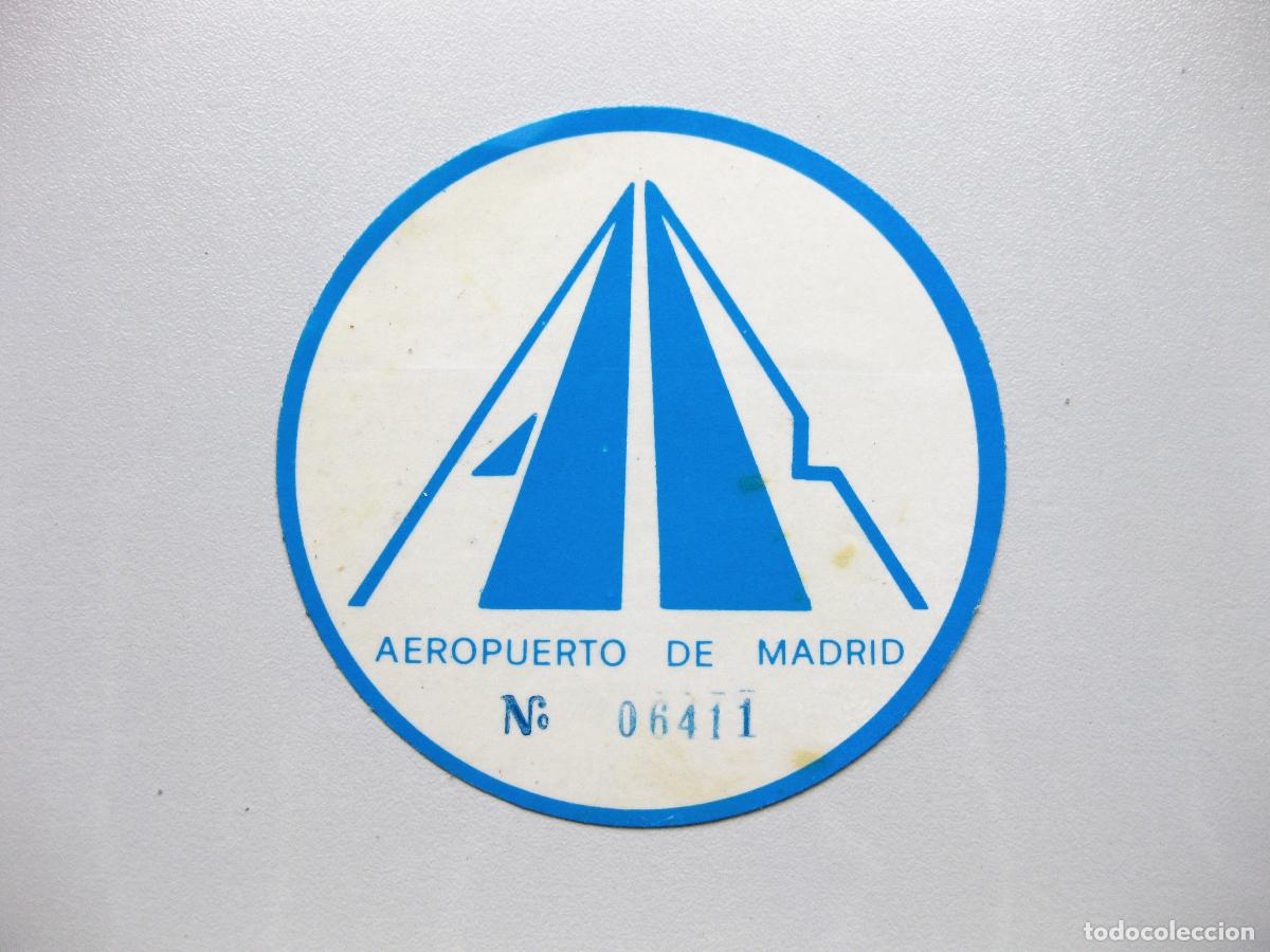 Collection stickers: PEGATINA PUBLICITARIA DEL AEROPUERTO DE MADRID. BARAJAS. A&Ntilde;OS 80