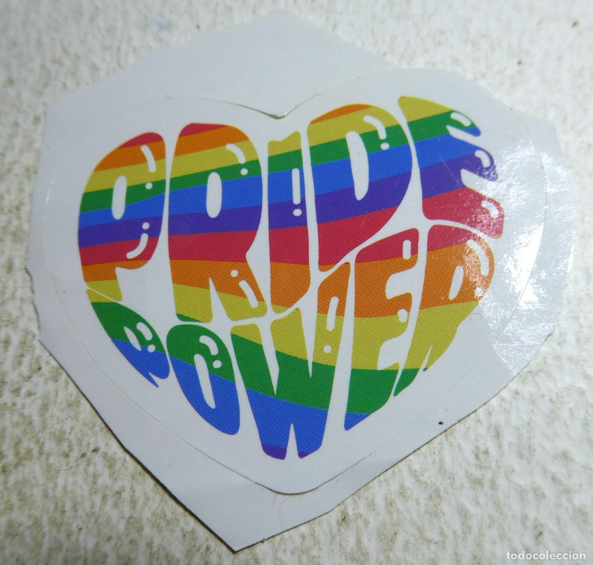 Pegatinas de colecci&oacute;n: Calcoman&iacute;a de vinilo, pride power &rdquo;poder del orgullo&rdquo; , sin usar - Foto 1