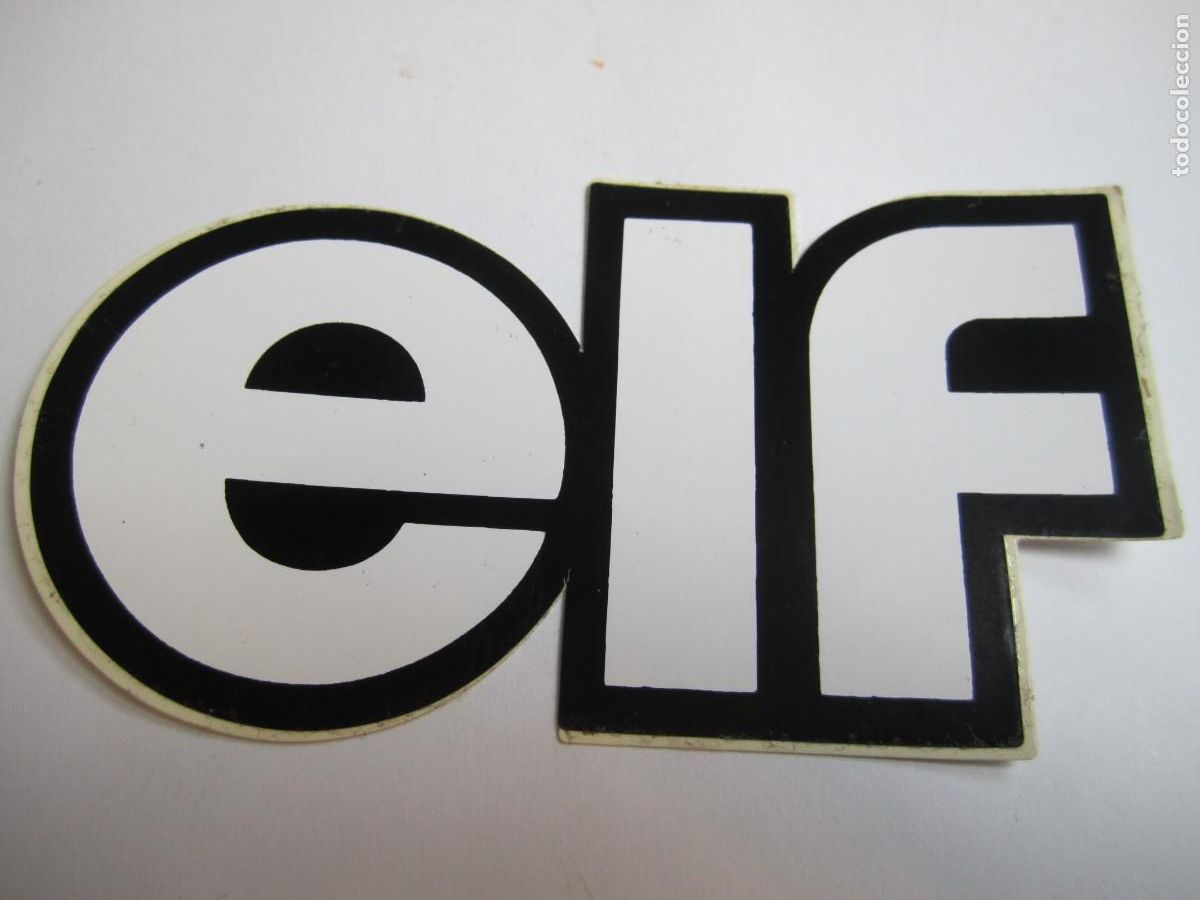 Pegatinas de colecci&oacute;n: pegatina elf aceite motor - Foto 1