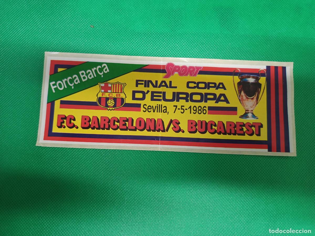 Pegatinas de colecci&oacute;n: FC BARCELONA BUCAREST 1986 - Foto 1