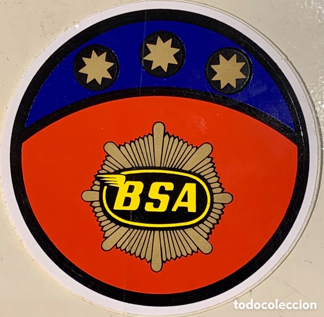 Pegatinas de colecci&oacute;n: Pegatina. BSA Motor. A&ntilde;os 70.