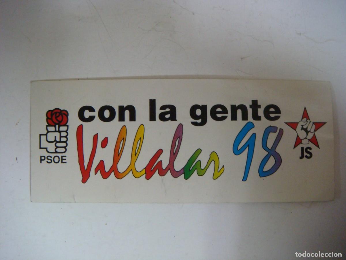 Sammlung von Aufklebern: PEGATINA DE CON LA GENTE VILLALAR 98-PSOE VALLADOLID-CAJ N&ordm;-4