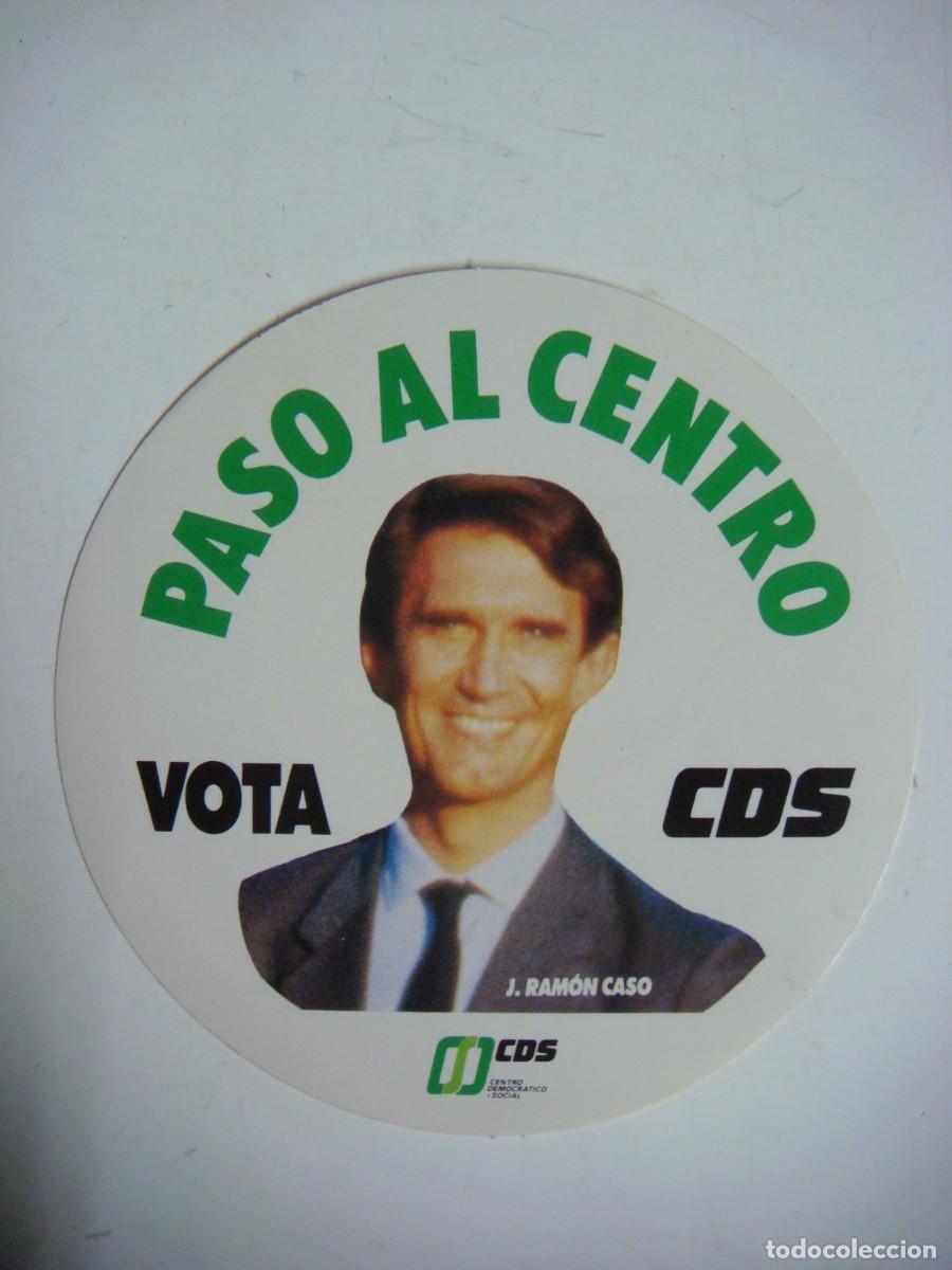Pegatinas de colecci&oacute;n: PEGATINA-PASO AL CENTRO VOTA CDS J.RAMON CASO-CAJ N&ordm;-4