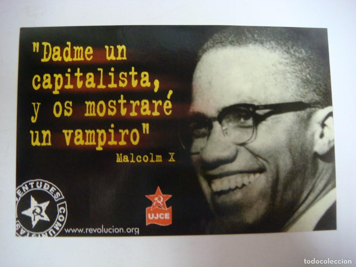 Pegatinas de colecci&oacute;n: PEGATINA DADME CAPITALISTA Y OS MOSTRARE UN VAMPIRO MALCOLM X-PEG- N&ordm;-4