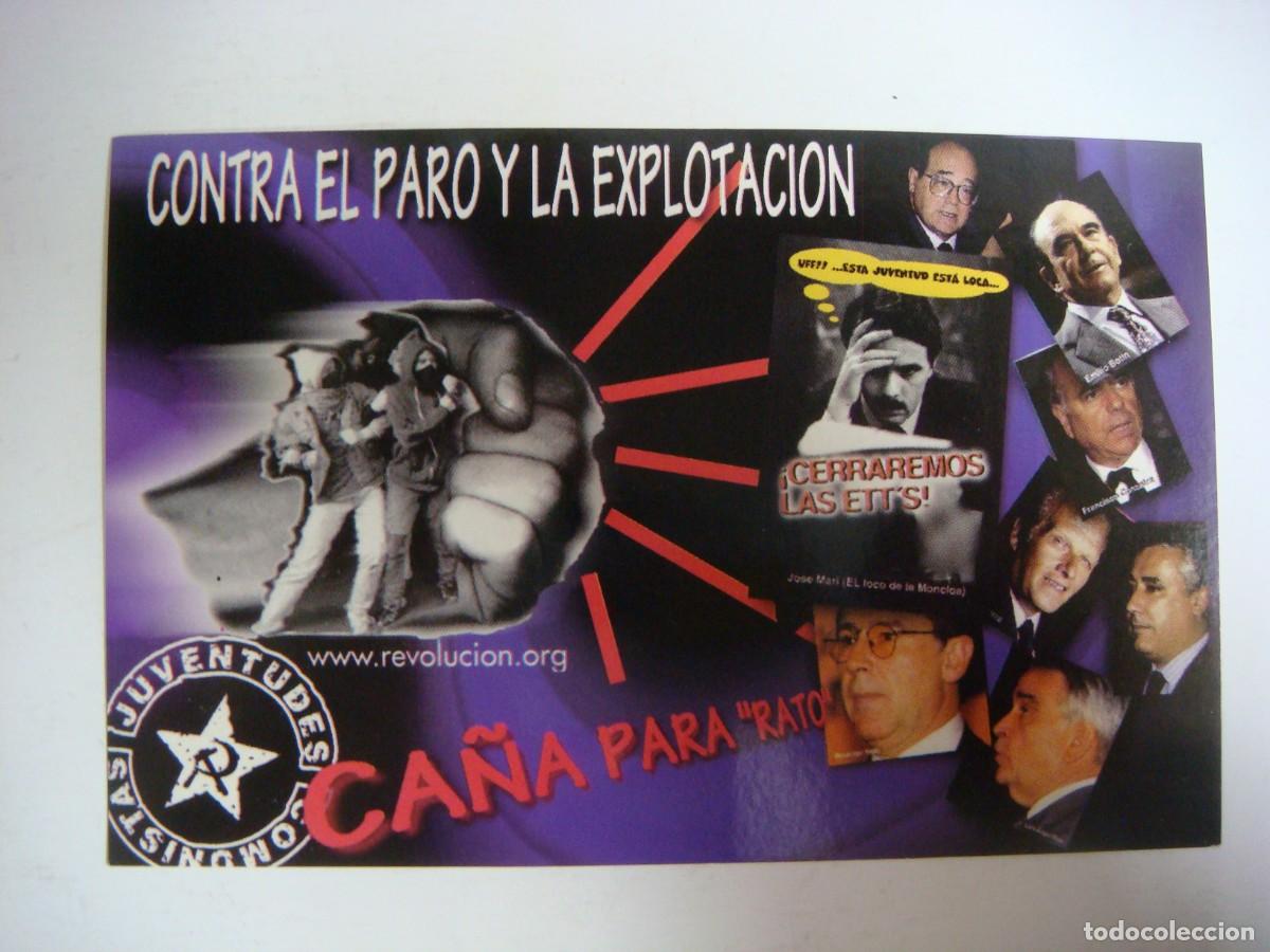 Pegatinas de colecci&oacute;n: PEGATINA CONTRA EL PARO Y LA EXPLOTACION CA&Ntilde;A PARA RATO-PEG- N&ordm;-4