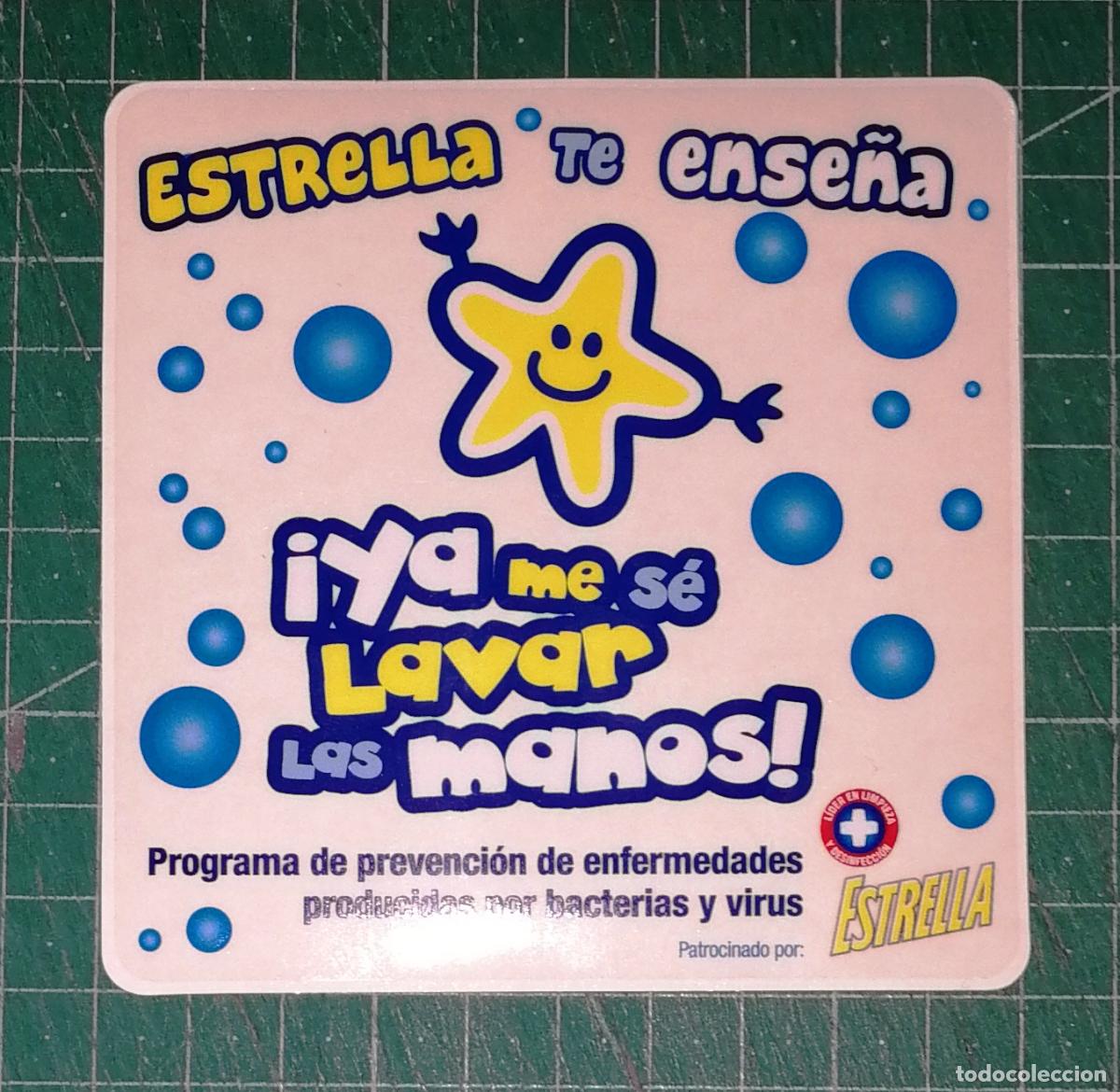 Pegatinas de colecci&oacute;n: PEGATINA ADHESIVO. ESTRELLA TE ENSE&Ntilde;A &iexcl;Ya me s&eacute; lavar las manos! Programa prevenci&oacute;n enfermedades