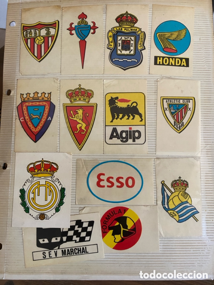 Sammlung von Aufklebern: Lote de 16 Pegatinas Vintage (A&ntilde;os 70-80). TENTE F&Uacute;TBOL ETC